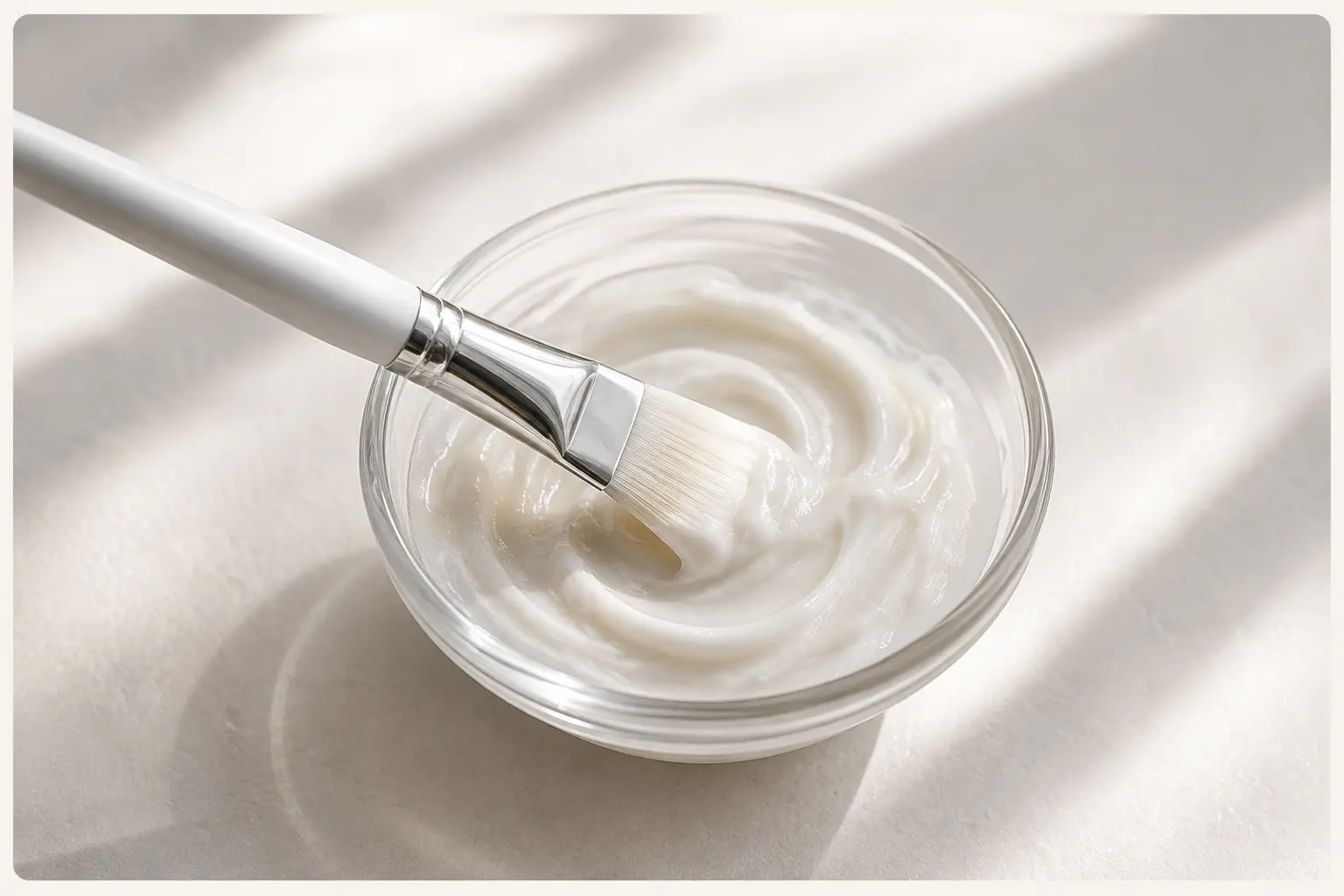 Préparation de la peau avec un peeling superficiel avant le microneedling