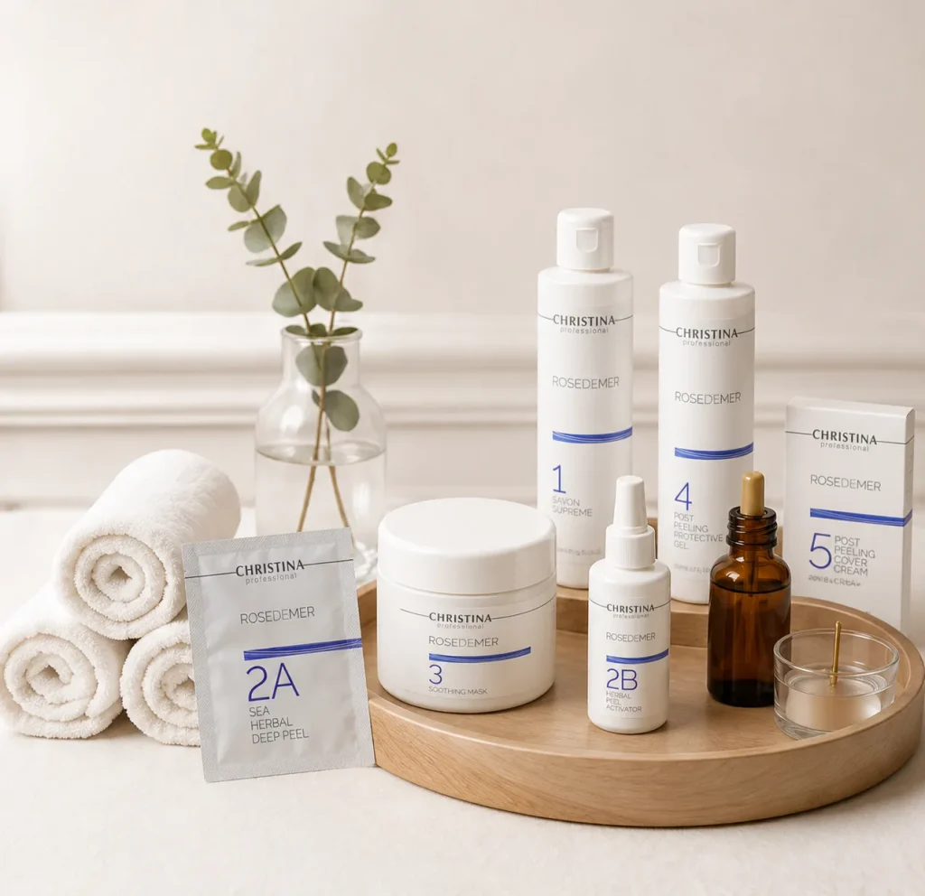 Produits Christina Rose de Mer utilisés dans le protocole New Skin chez SIELLE PARIS